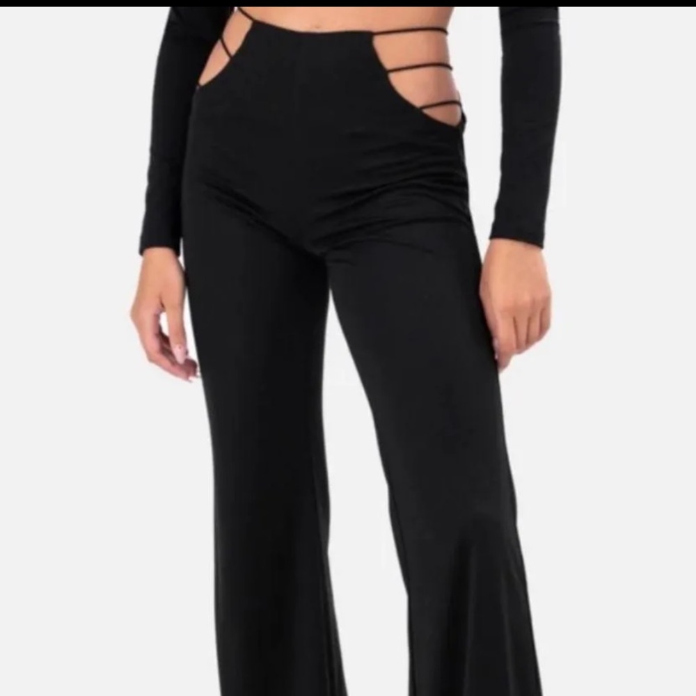 Adika Empire Flare Cut-Out Pants